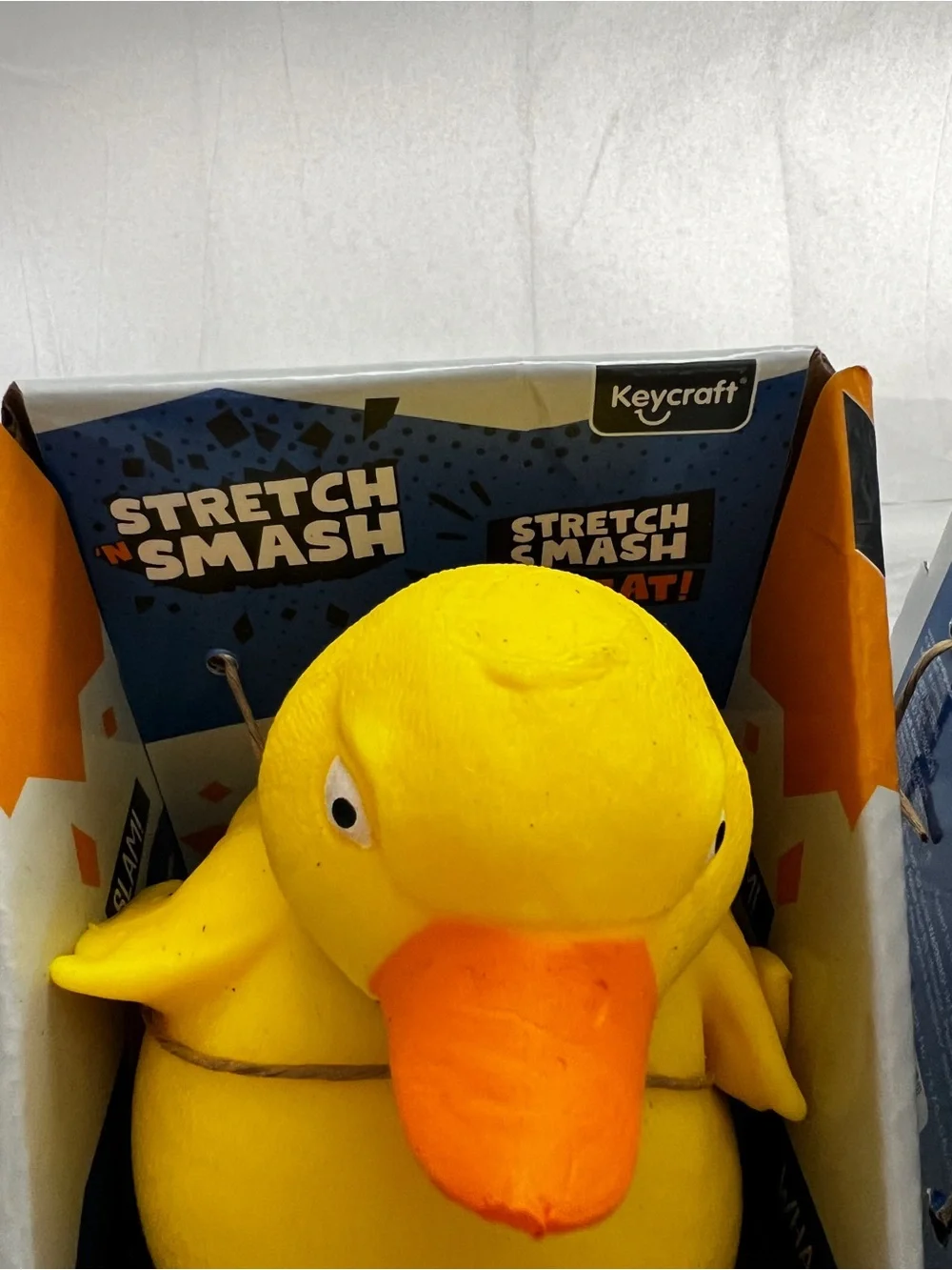 Lot of 2 Stretch 'N Smash Duck Slam Yellow Age 3+ Keycraft Toy